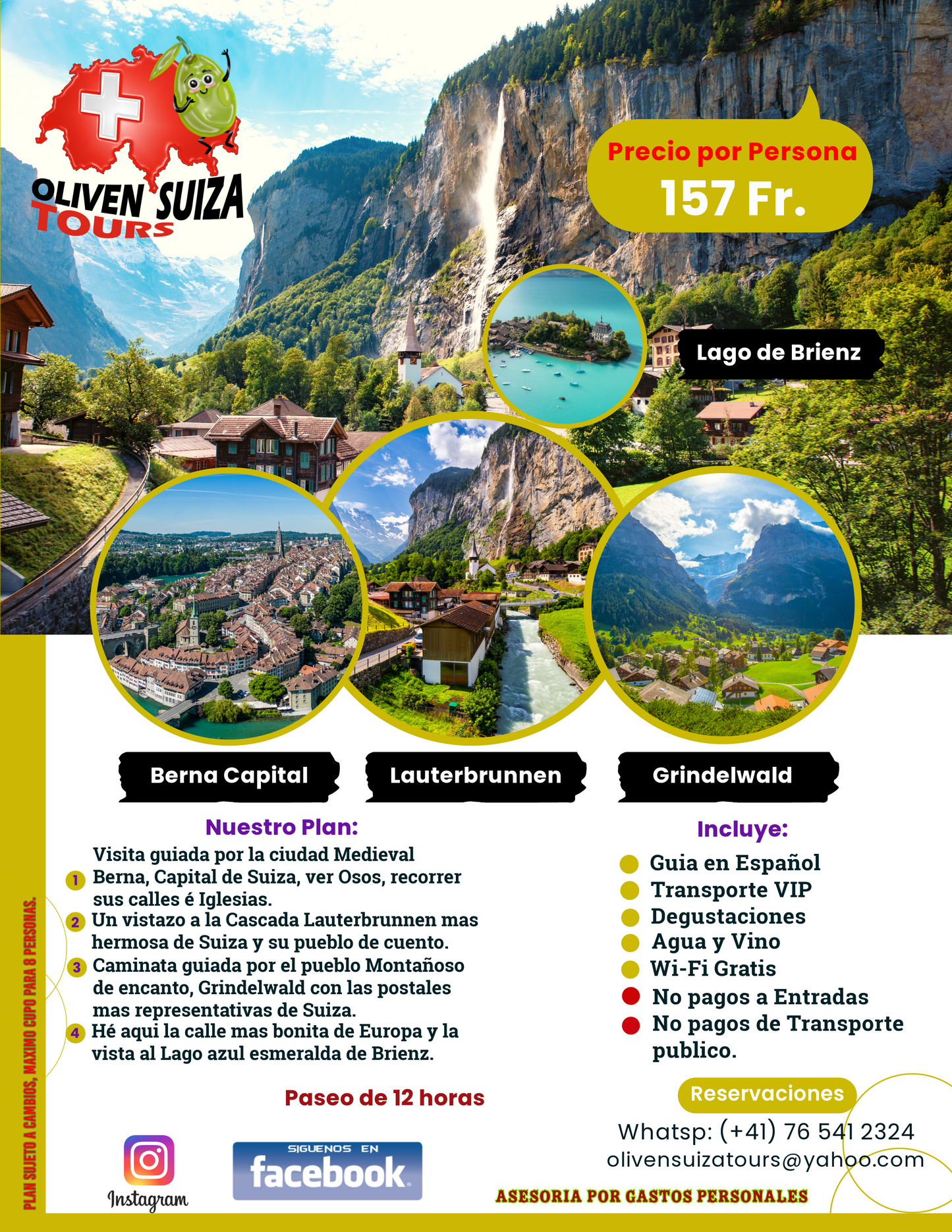 Regional: Berna Ciudad - Lauterbrunnen - Grindelwald - Brienz