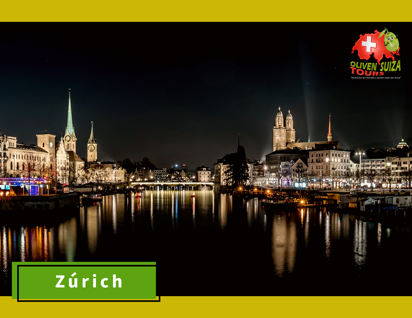 Tour de Noche - 2 Horas en el centro histórico de Zúrich